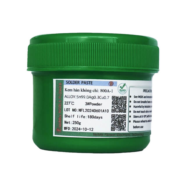 Criteria for classification and use of solder paste